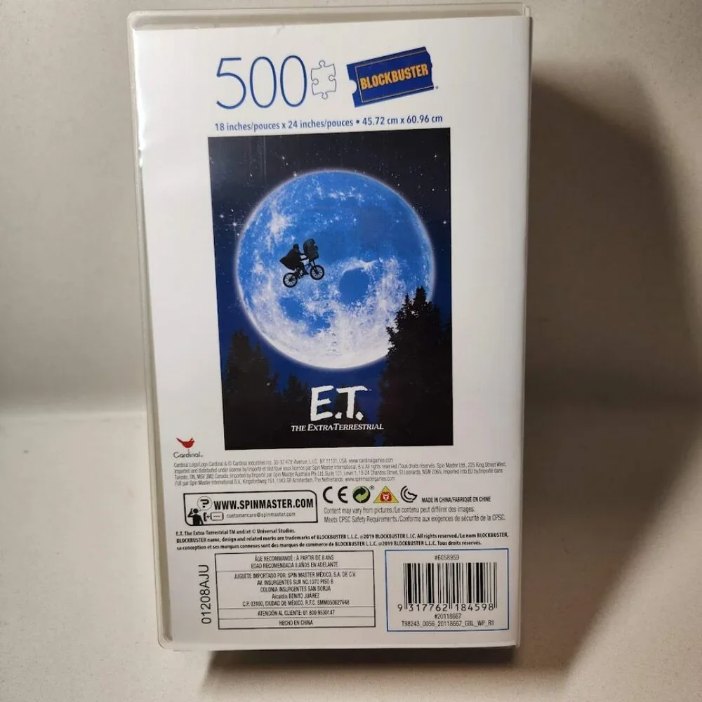 NEW 500 Pieces Jigsaw Puzzle ET E.T. Spin Master Game in Retro Blockbuster